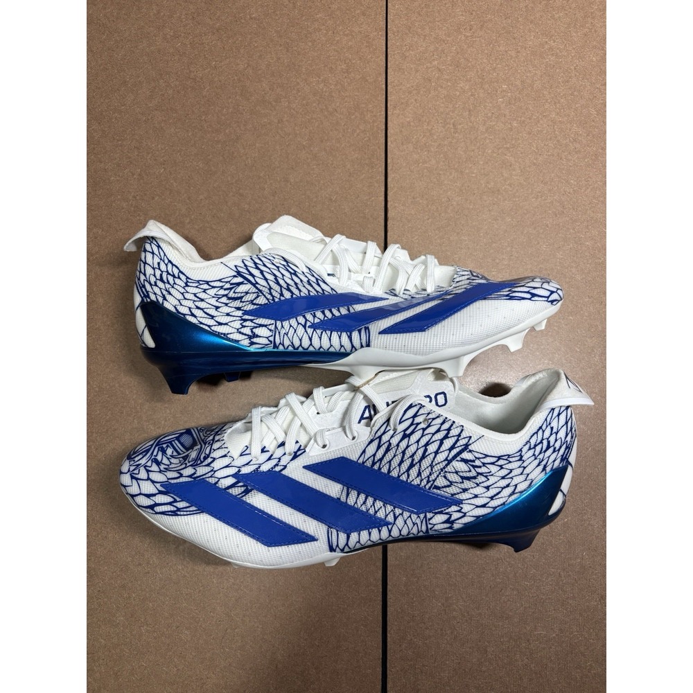 Men Adidas Adizero Electric Grafiti Football Cleats Navy/White IH8569 Size 13